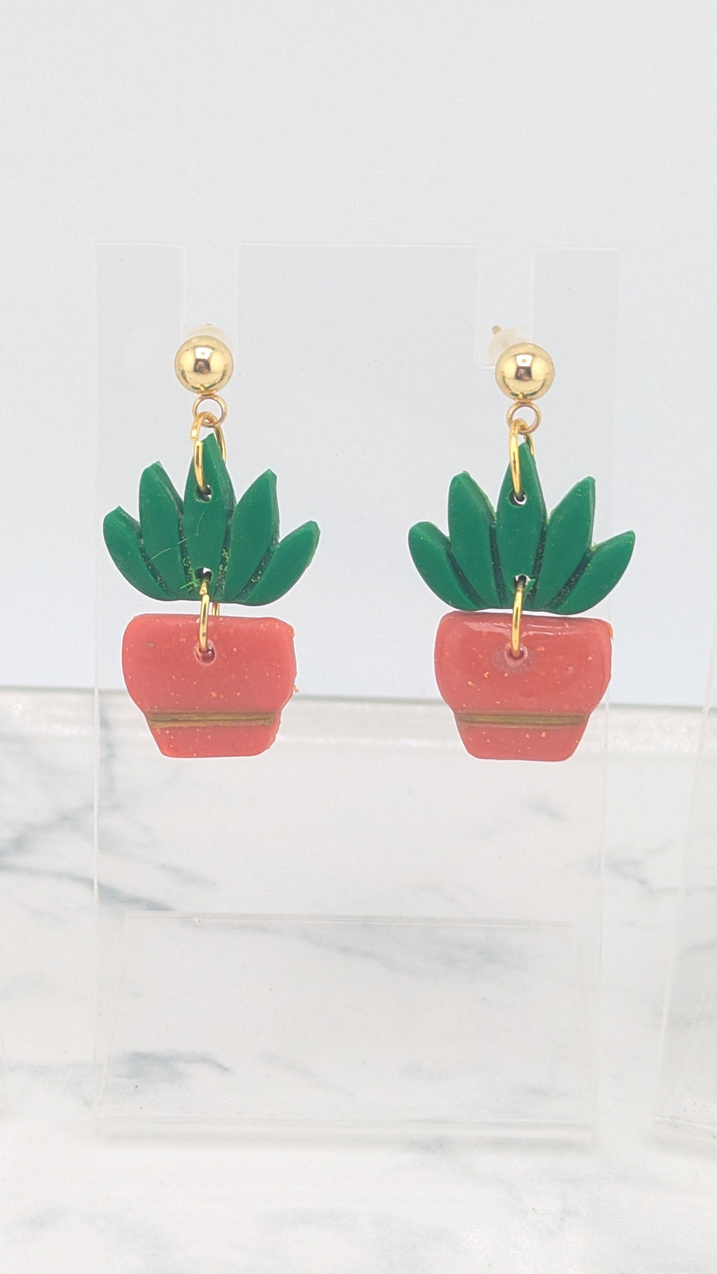 Cactus in Terracotta pots Earrings