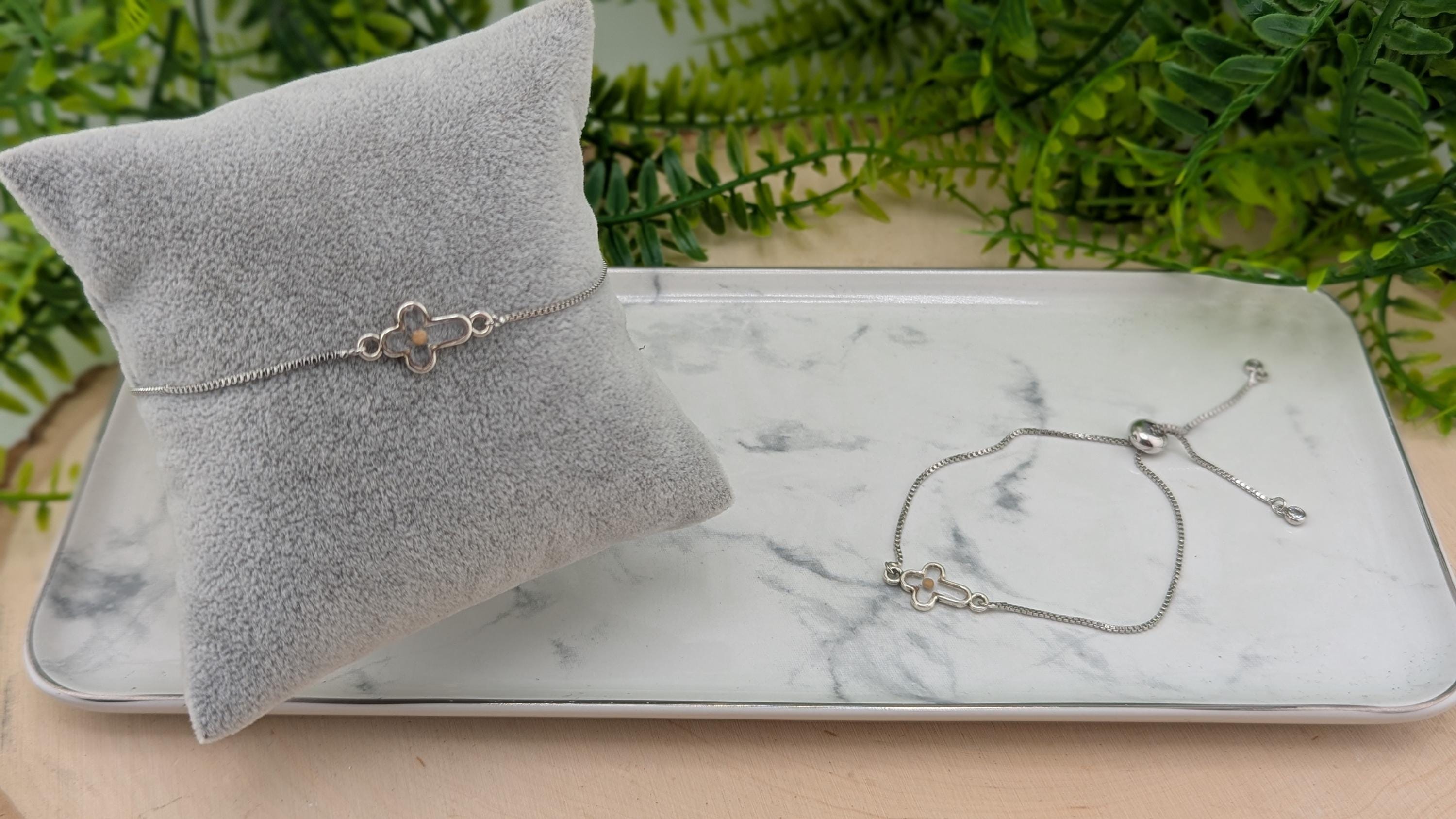 Mustard Seed slider chain bracelet